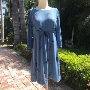 Boden Blue Bird Dress w/half sleeves - Sz 6 “Rare”